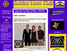 Tablet Screenshot of goldenlionsclub.org